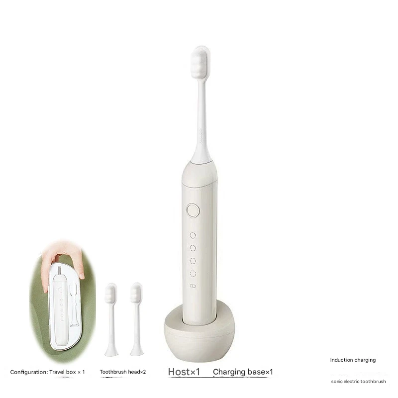 Sonic Electric Toothbrush with 31000 VPM, 4 Modes, 10000+ Soft Bristles, Travel Case & Charging Base(white)