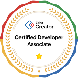 Zoho Creator Certified Developer Badge