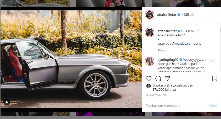 Ayu Ting Ting ngamuk di Instagram Atta Halilintar