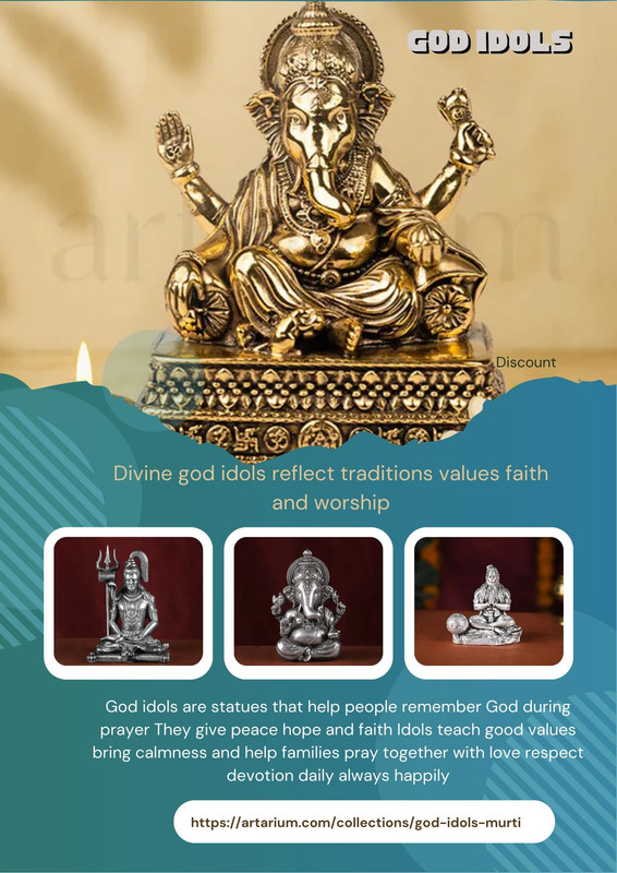 Sacred god idols inspire belief hope unity devotion