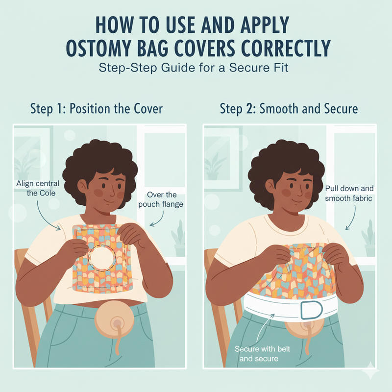 how to use and apply ostomy bag covers correctly step by step