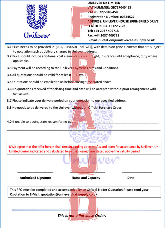 Mark Sumner Unilever UK quotationunileverchainsupply.co.uk