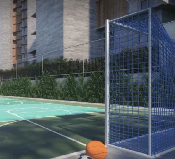 Quadra poliesportiva do Unique Paiva para prática de esportes e lazer