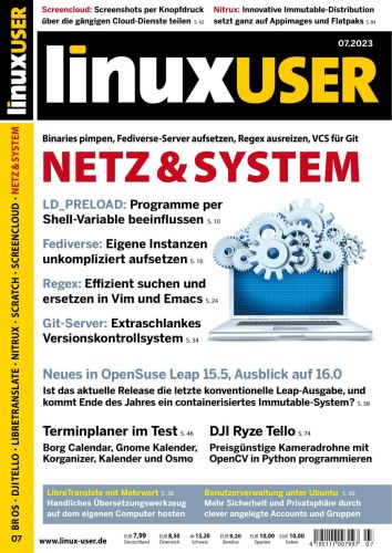 Cover: Linux User Magazin No 07 Juli 2023