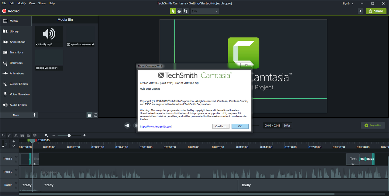 TechSmith Camtasia 2019.0.5 Build 4959 (x64) | Katılımsız