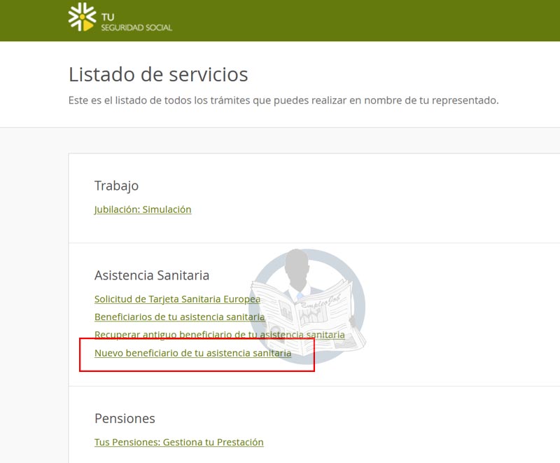 Porta Tu Seguridad Social - Nuevo beneficiario de tu asistencia sanitaria