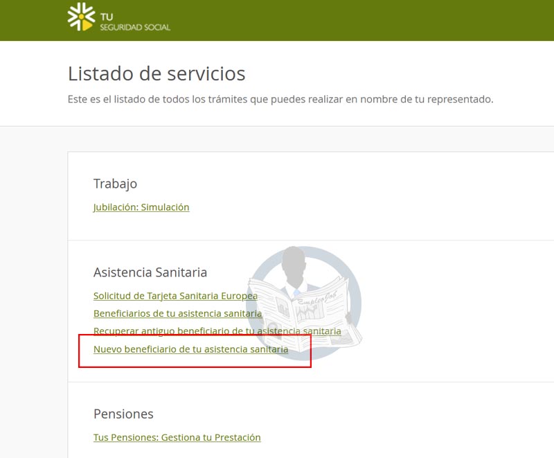 Porta Tu Seguridad Social - Nuevo beneficiario de tu asistencia sanitaria 