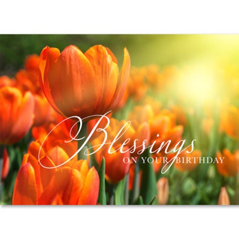 Birthday-Bessings-Orange-Tulips