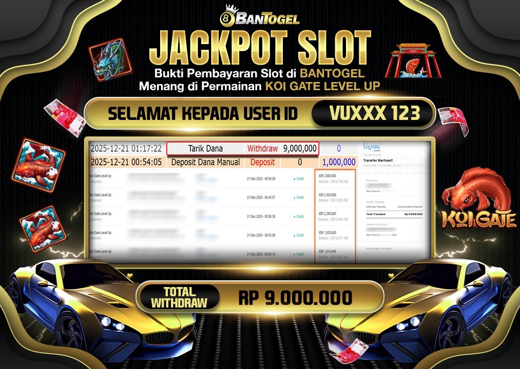 BUKTI JACKPOT LUNAS BANTOGEL