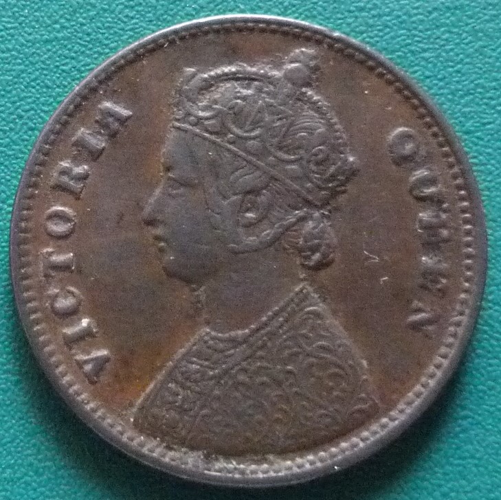 1/4 Anna. India británica (1862) IND-0-25-Anna-1862-anv