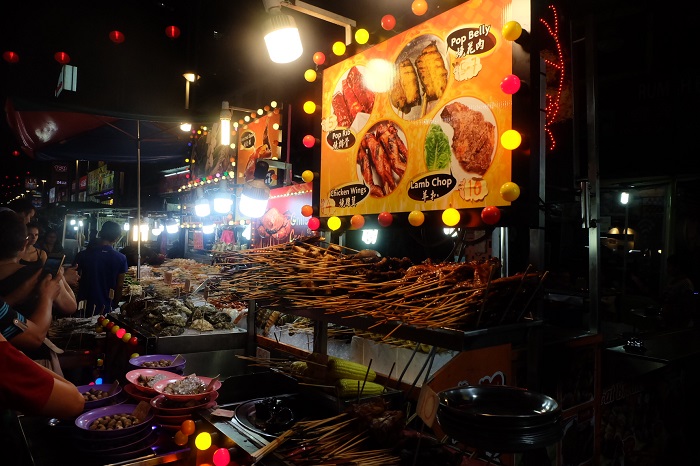 Alor Food Street, Kuala Lumpur, Malaysia.