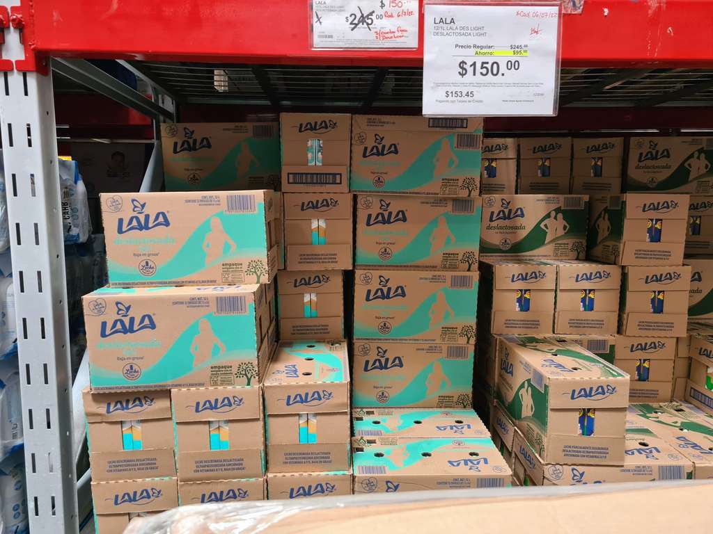 Sam's Club: Paquete de 12 litros de Leche Lala deslactosada light