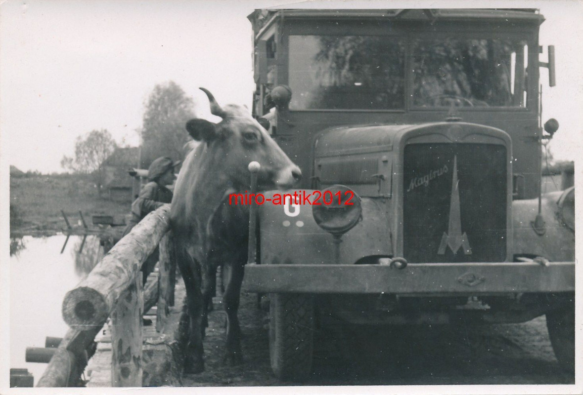 Wehrmacht, Kuh versus Magirus, Kampf um eine Brü
