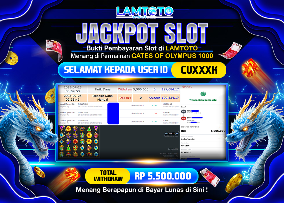 BUKTI JACKPOT LUNAS LAMTOTO