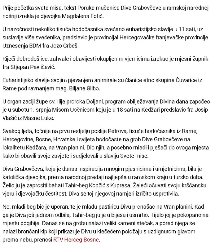 PROSLAVLJEN "DIVIN DAN", tisuće Hrvata se okupilo na Vran planini u čast Divi Grabovčevoj Screenshot-11282