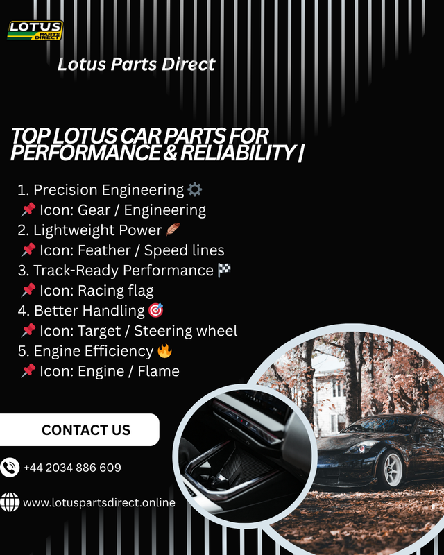 Top Lotus Car Parts for Performance & Reliability | Lotus Parts Direct 🚗
