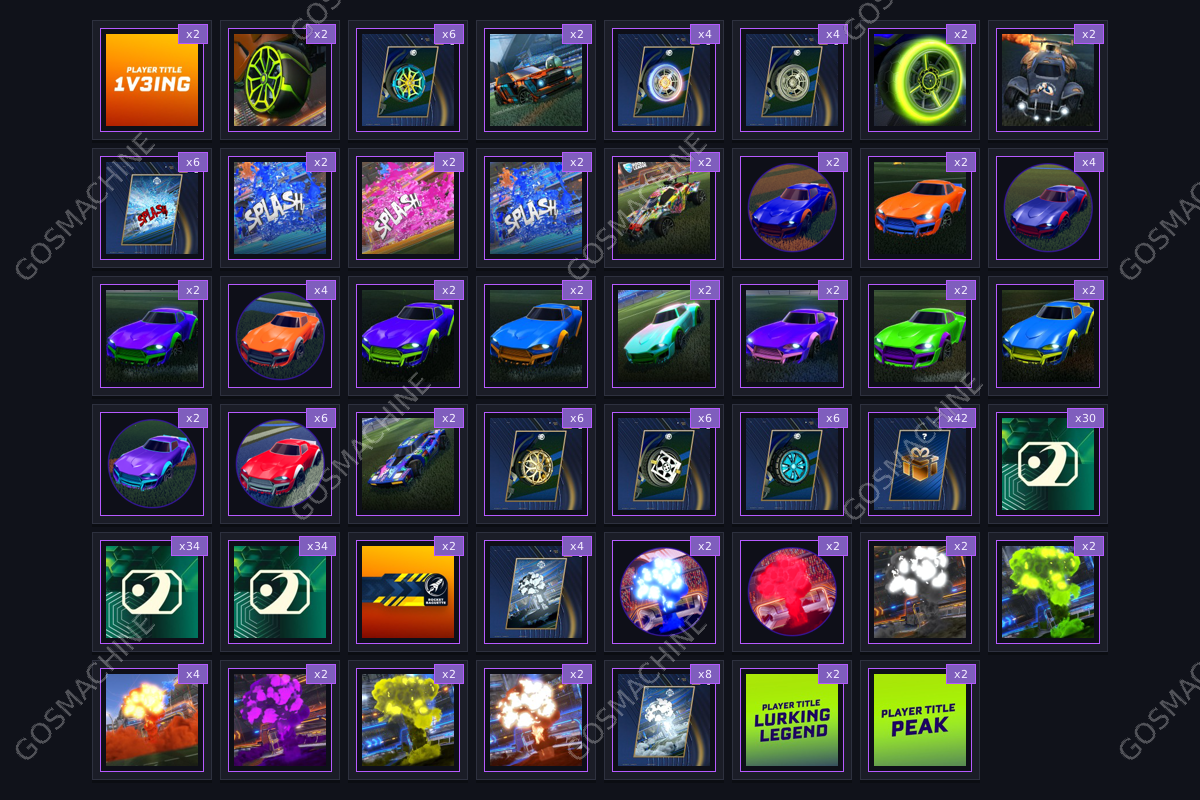 Rocket League Twitch Drops•268 ITEMS|RLCS 2025 x98|34 Very Rare+34 ...