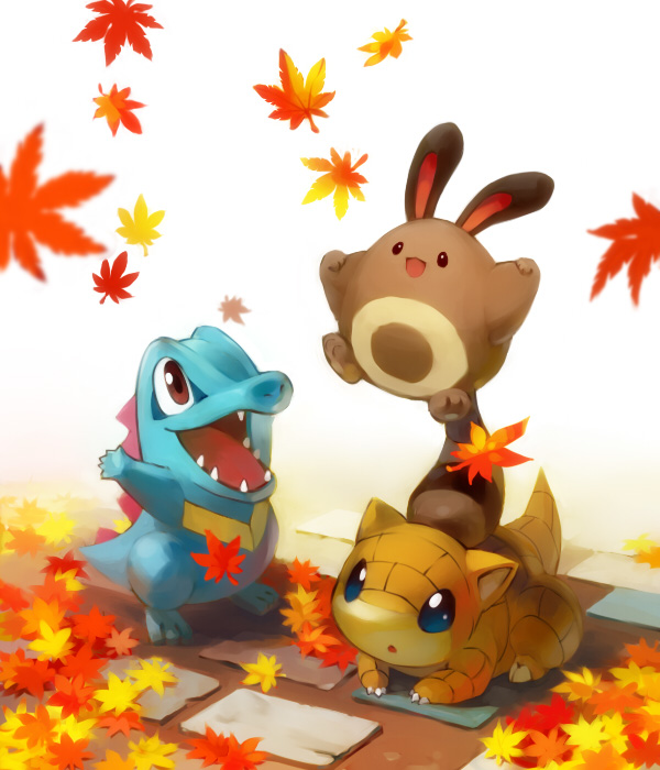 totodile-sentret-and-sandshrew-pokemon-d