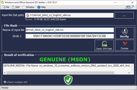 Windows and Office Genuine ISO Verifier 10.10.21.21