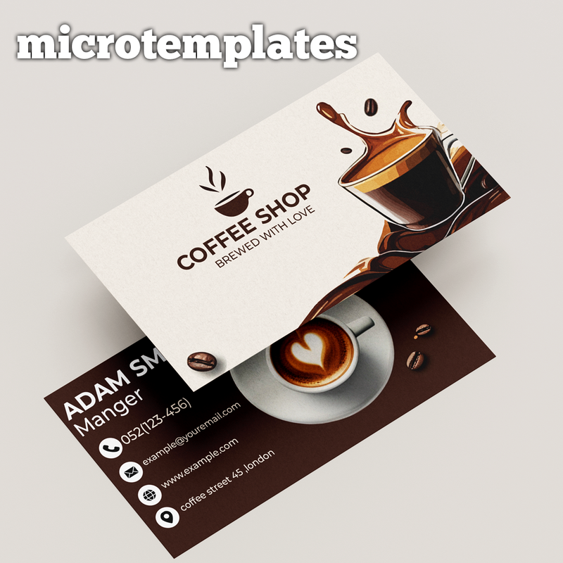 Coffee Shop Business Card Templates — Free Download & Customizable Designs