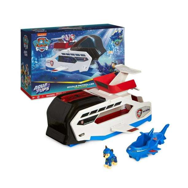 Walmart: Paw Patrol Ballena patroller de Aqua Pups con figura de Chase. Walmart y Bodega Aurrera. 
