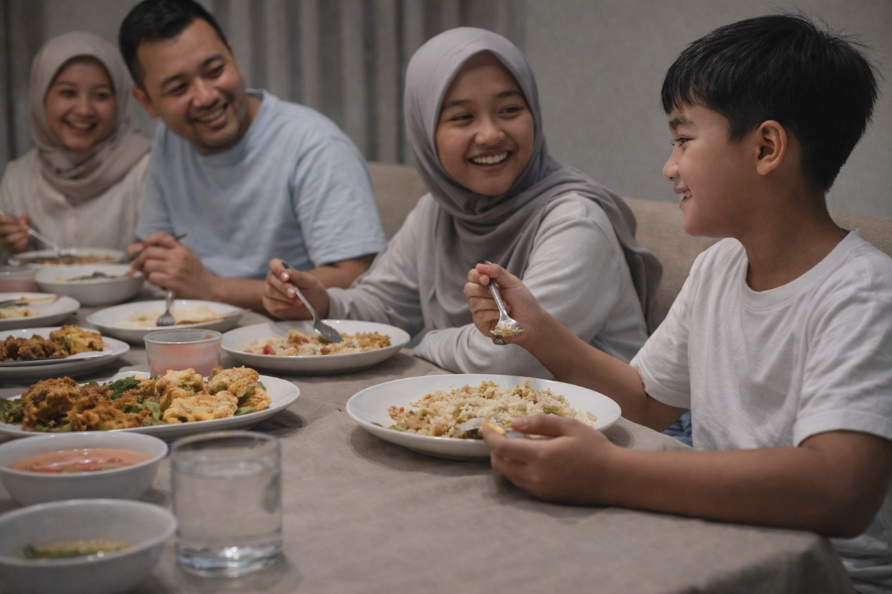 [Keluarga bahagia berbuka]