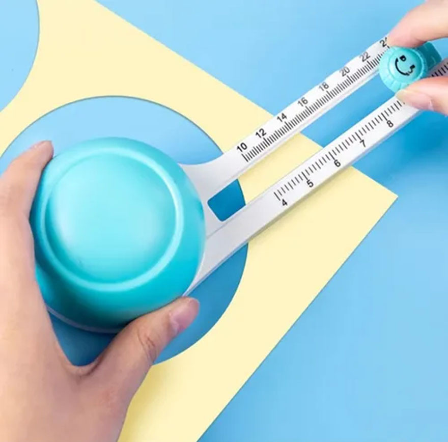 Cortador de circulos giratorio ajustable para papel cartulina