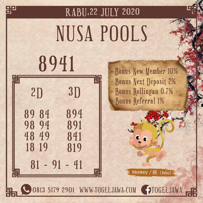Prediksi NusaPool Tanggal 2020-07-22