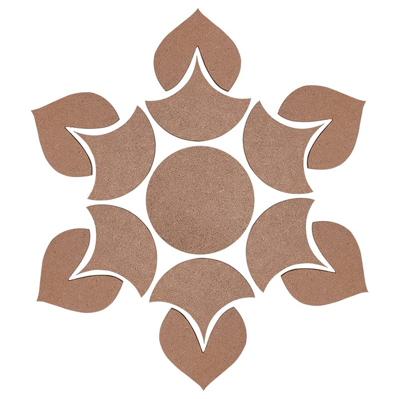 Rangoli MDF Diya base by Penkraft