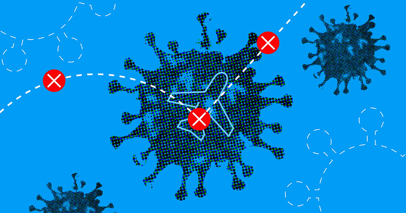 Ilustrasi gambaran sebaran virus corona