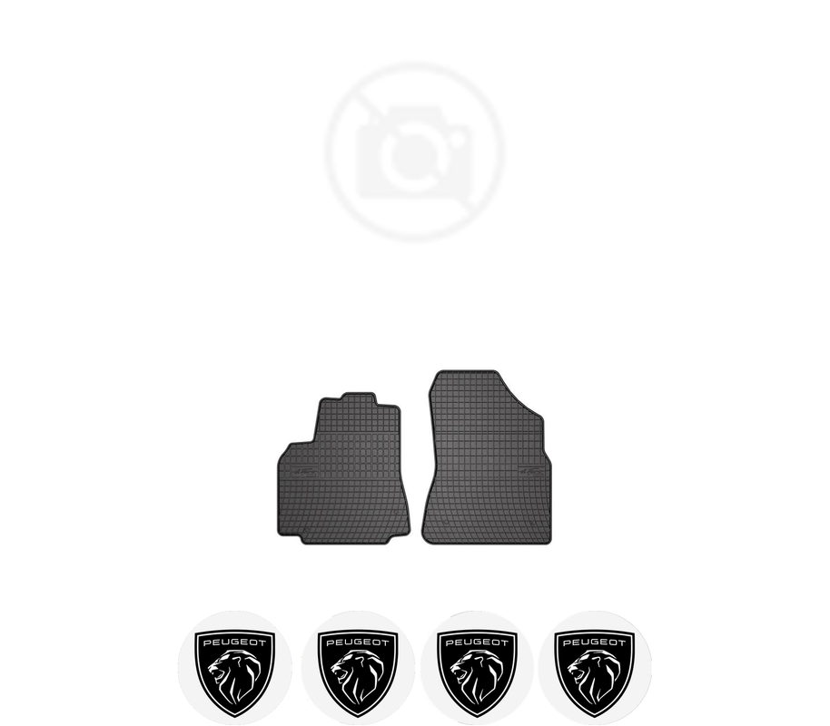 Set covorase presuri PEUGEOT PARTNER II din 2008-2018, auto, din cauciuc thermoplastic, 4 Stickere auto cu PEUGEOT