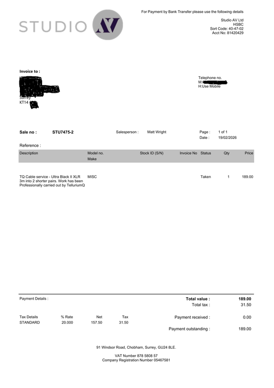 TQ Re termination