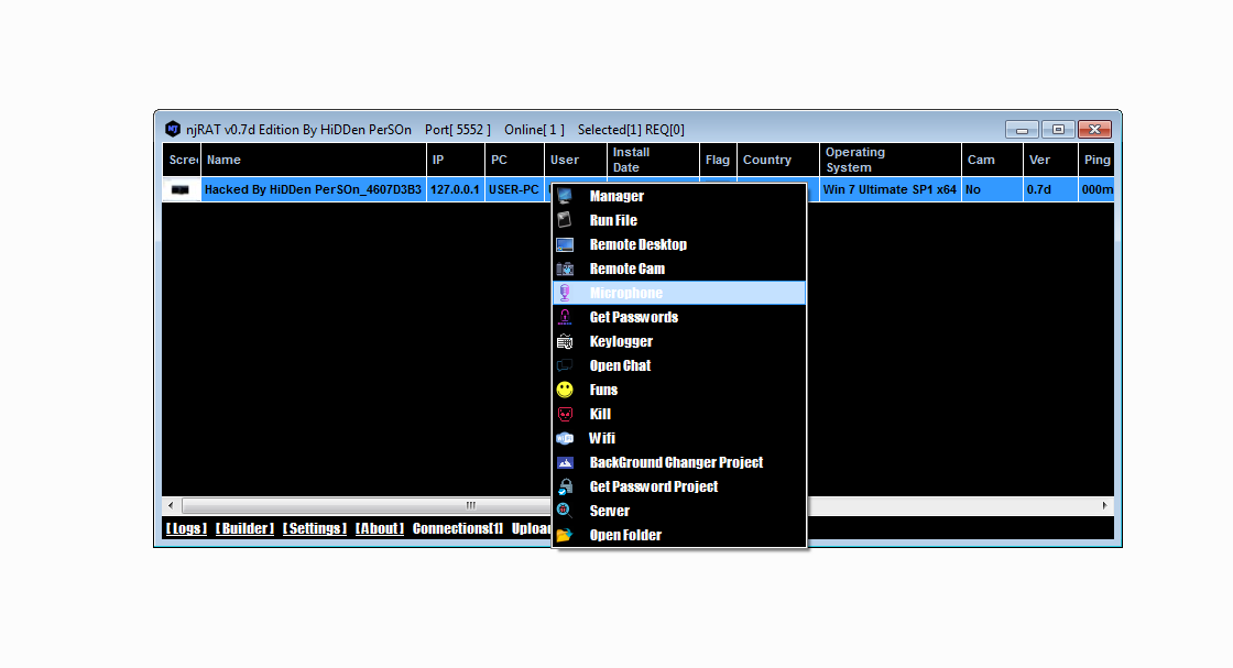 njRAT v0.7d Edition By HiDDen PerSOn