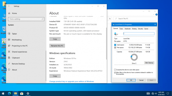 Windows 10 Pro 21H2 Build 19044.1682 by KulHunter ESD April 25, 2022