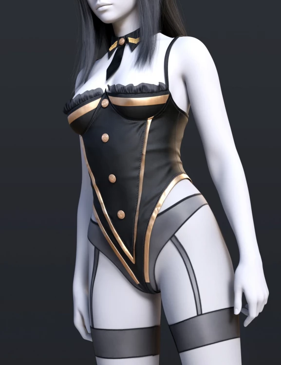 dForce BS Sexy Uniform Suit for Genesis 9