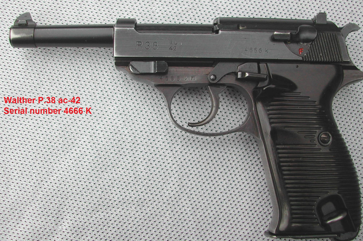 1942 manufactured P.38 pistol Walther ac-42 code