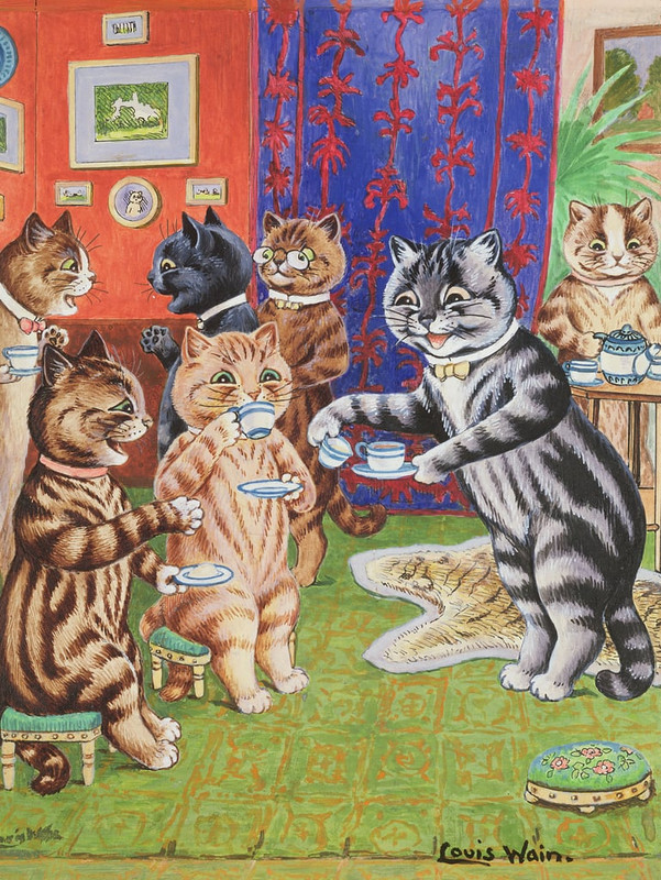 Louis-Wain-Cats-Tea-Party-Meister-Drucke-272500