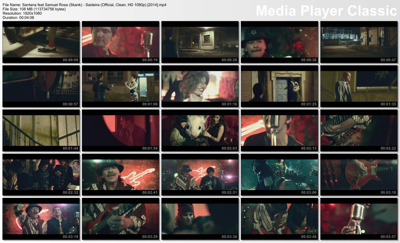 Santana feat Samuel Rosa (Skank) - Saideira (Official, Clean, HD 1080p) [2014]