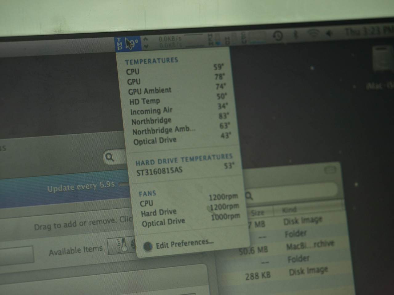 1 imac temps after install