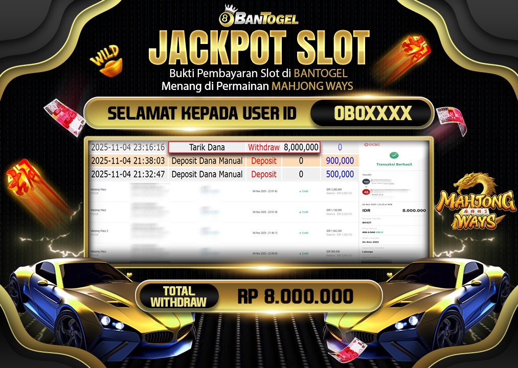 BUKTI JACKPOT LUNAS BANTOGEL