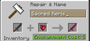 Upgrading Sacred Keris