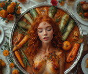 Garden wedding wom served Redhair 0 05