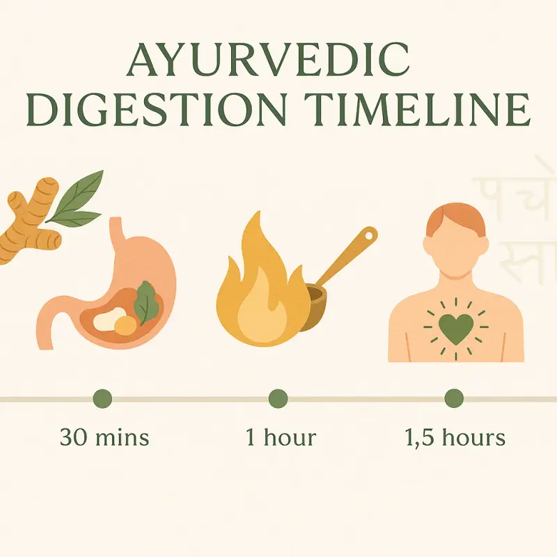 Abstract image of Ayurvedic digestive fire (Agni) glowing in a human silhouette