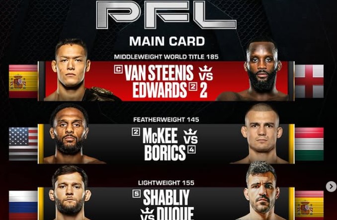 Обявиха пълната бойна карта за гала вечерта на PFL в Мадрид