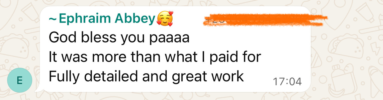 Workshop feedback from Ephraim Abbey