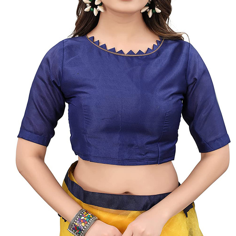 Women's Embroidered Fashionable Butterfly Pattern Saree Top Bolywood Readywear - Picture 32 of 33