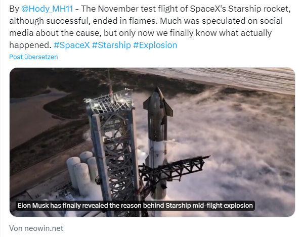 Gescheiterter Starship Testflug