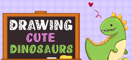 Drawing Cute Dinosaurs in Adobe Photoshop
