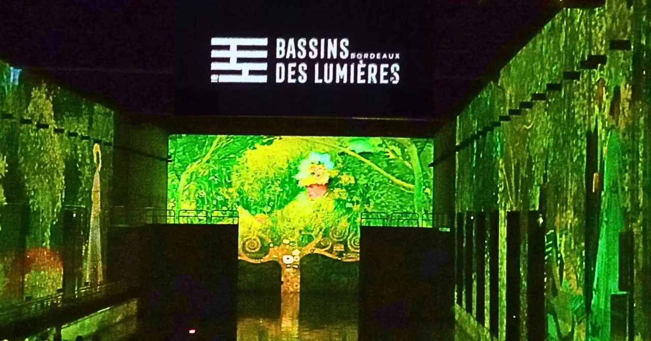 Algunas de las obras de Gustav Klimt en Les Bassins de Lumières