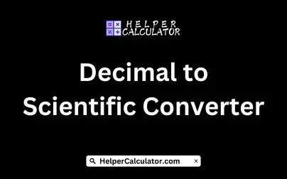 Decimal to Scientific Converter